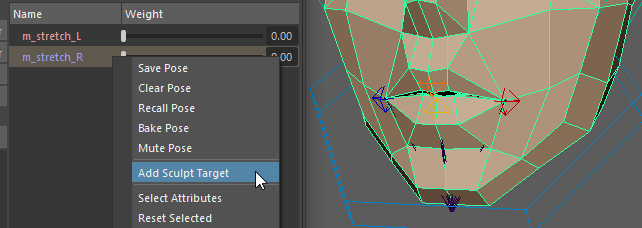 Select Target Meshes