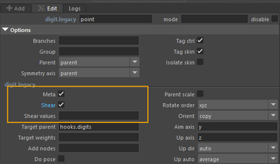 digits options