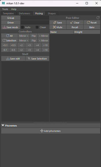 posing tab