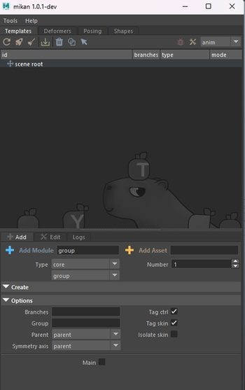 templates tab